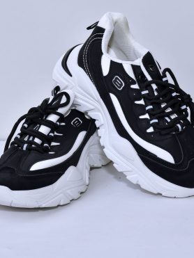 Black Chunky Unisex Sports Sneakers