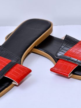 BoldStep Black & Red Slide Sandals
