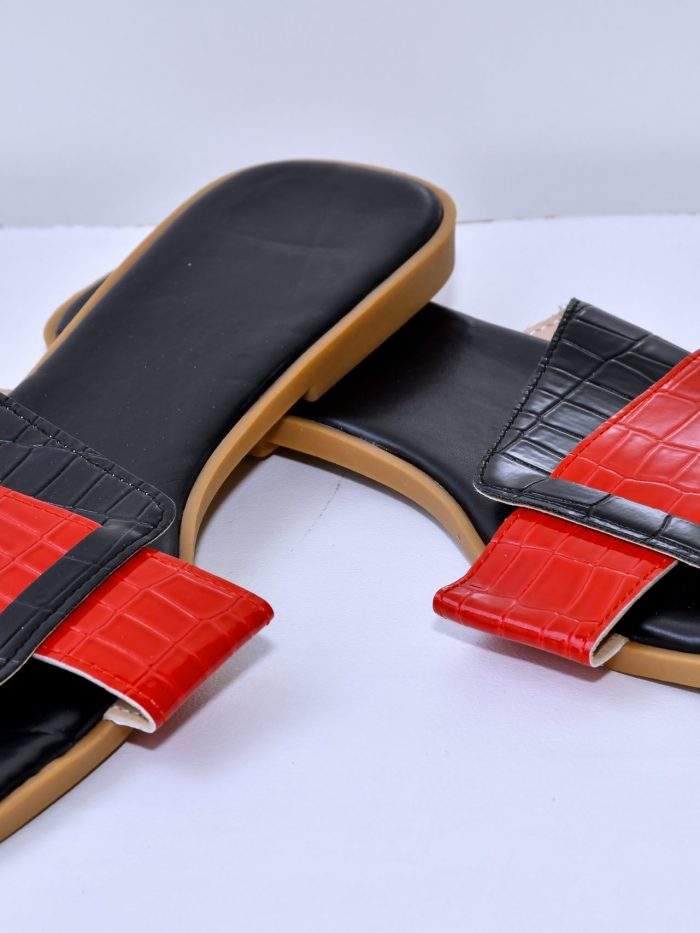 BoldStep Black & Red Slide Sandals