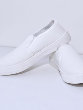 PureEase White Sneakers with Velcro Strap