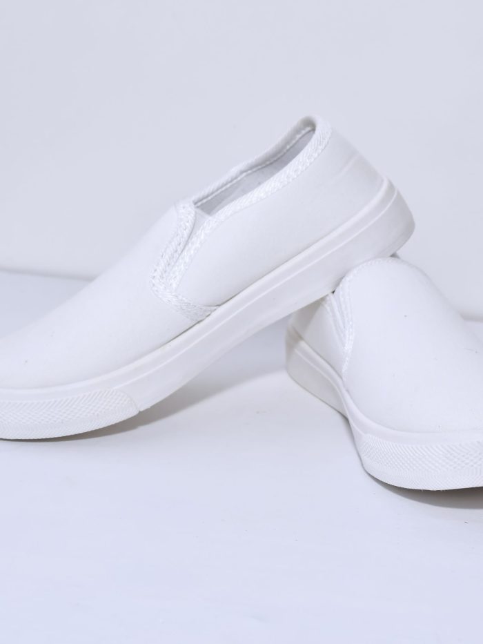 PureEase White Sneakers with Velcro Strap
