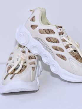 Trendy Brown Patterned Sneakers for Women