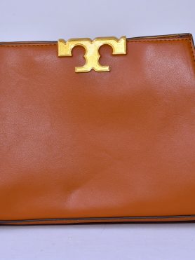 Sleek Brown Leather Clutch