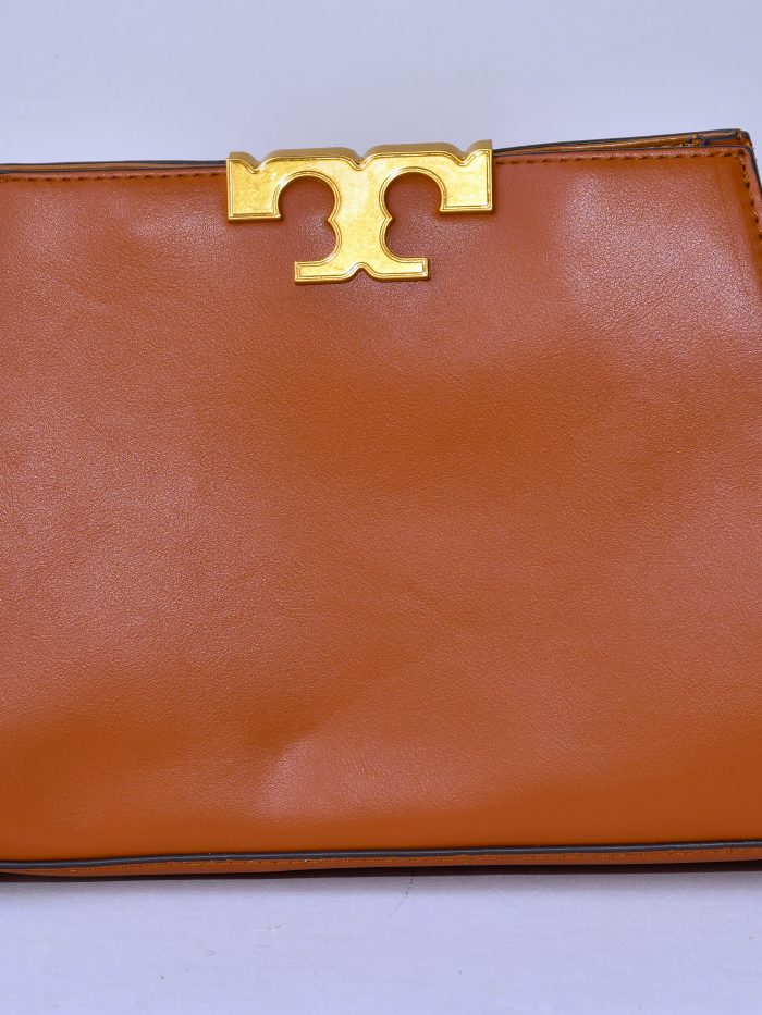 Sleek Brown Leather Clutch