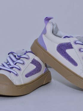 Kids’ Sneakers with Purple Accents