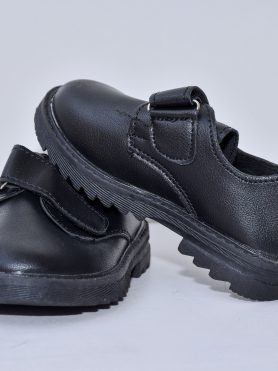 Black Velcro Strap Shoes for Kids