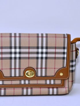 Classic Plaid Pattern Shoulder Bag