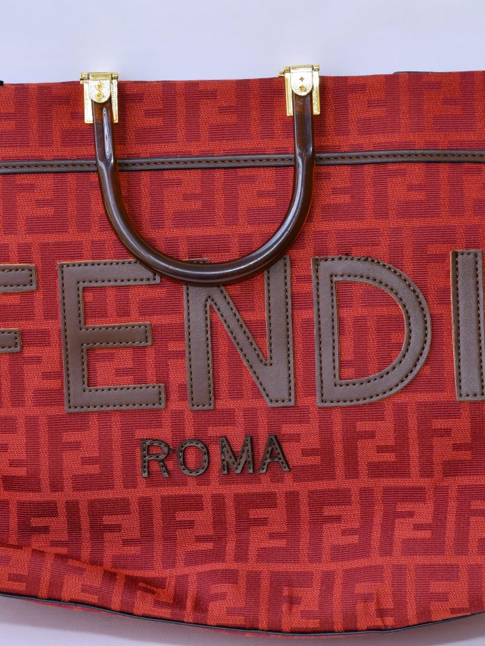 Fendi Roma Red Tote Bag