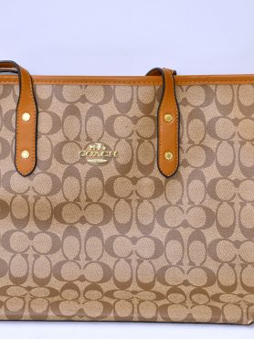 Coach Brown Signature Tote Bag