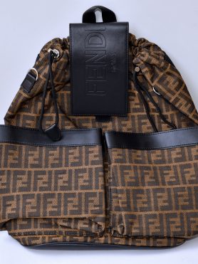 Fendi Brown Monogram Canvas Backpack