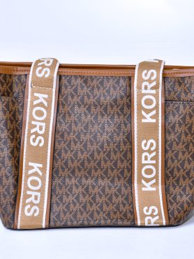 Michael Kors Signature Logo Canvas Tote Bag