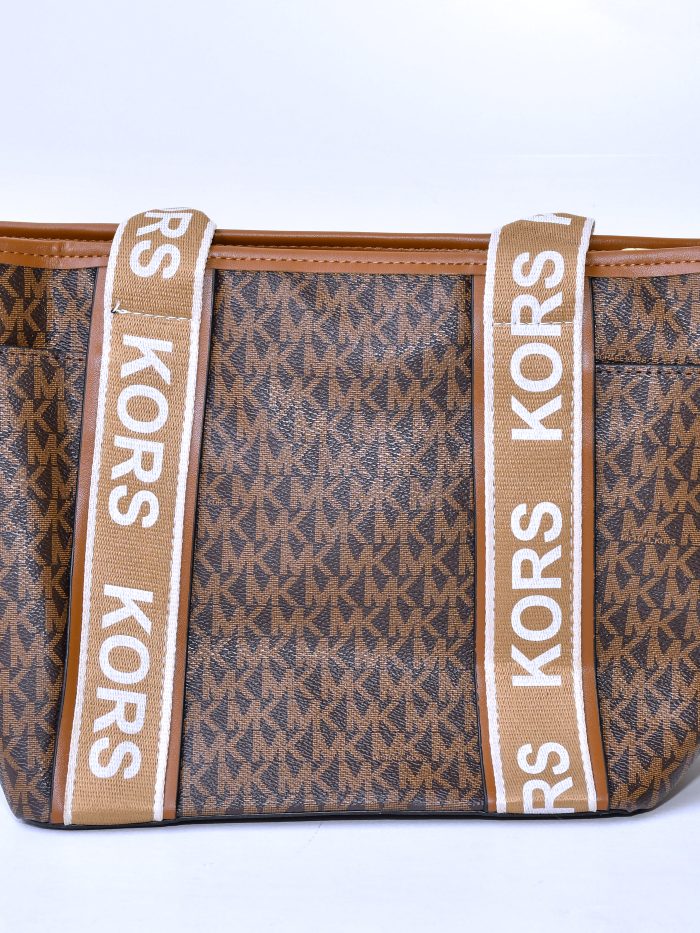 Michael Kors Signature Logo Canvas Tote Bag