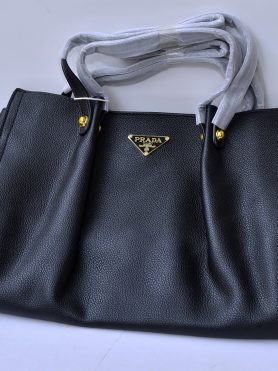 Black Prada Leather Tote