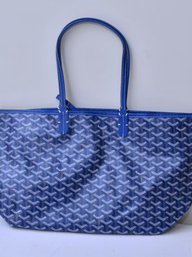 Blue Printed Tote Bag