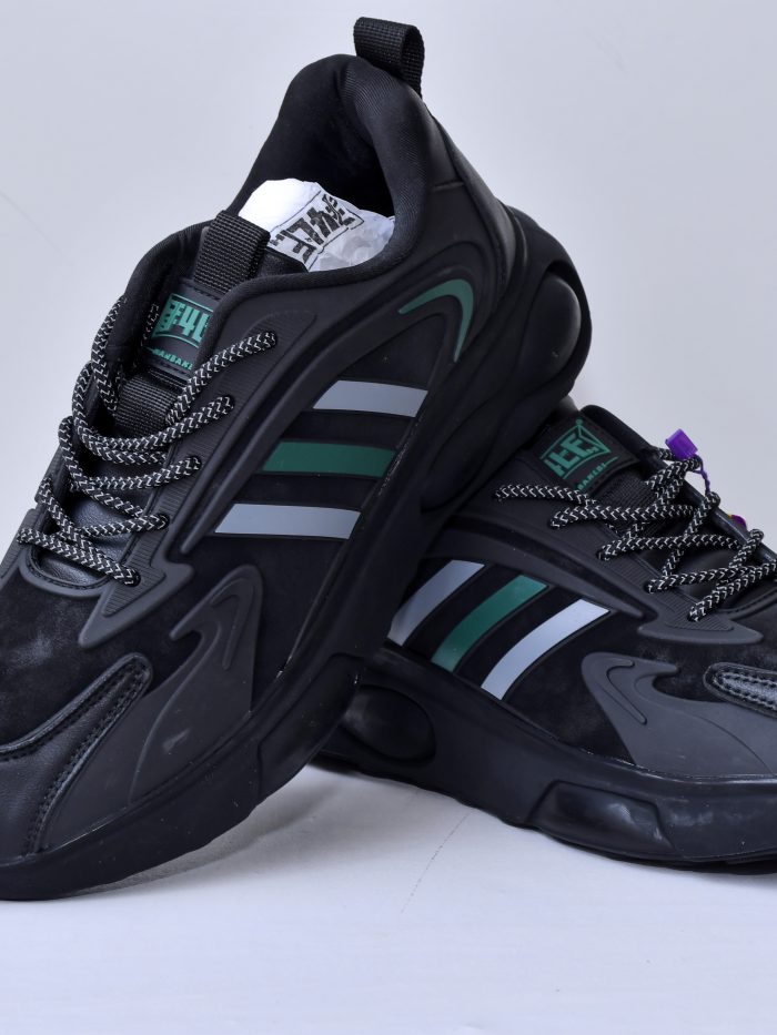 Sporty Green & Black Sneakers