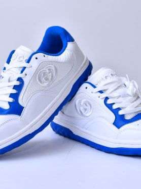 White and Blue Gucci Sneakers