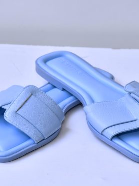 Blue Cross Strap Sandals