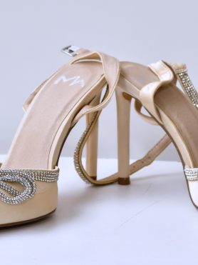 Elegant Bow Crystal Stiletto Heels